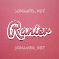 ranier in Red Scribble style - 3D name wallpaper