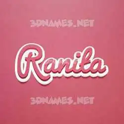 ranita in Red Scribble style - 3D name wallpaper