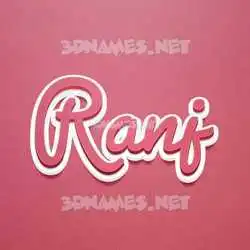 ranj in Red Scribble style - 3D name wallpaper