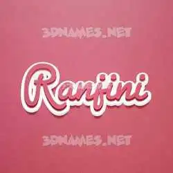 ranjini in Red Scribble style - 3D name wallpaper