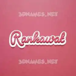 rankawat in Red Scribble style - 3D name wallpaper