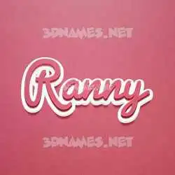 ranny in Red Scribble style - 3D name wallpaper