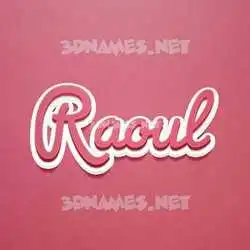 raoul in Red Scribble style - 3D name wallpaper