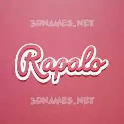 rapalo in Red Scribble style - 3D name wallpaper