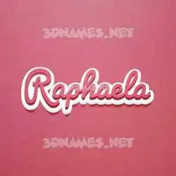 raphaela in Red Scribble style - 3D name wallpaper