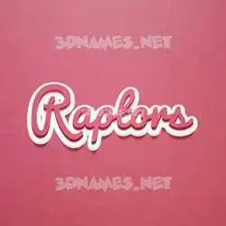 raptors in Red Scribble style - 3D name wallpaper