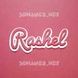 rashel in Red Scribble style - 3D name wallpaper