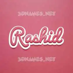 rashid in Red Scribble style - 3D name wallpaper