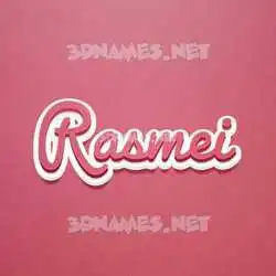rasmei in Red Scribble style - 3D name wallpaper
