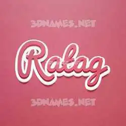 ratag in Red Scribble style - 3D name wallpaper