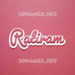 ratiram in Red Scribble style - 3D name wallpaper
