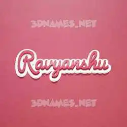 ravyanshu in Red Scribble style - 3D name wallpaper