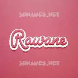 rawane in Red Scribble style - 3D name wallpaper