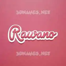 rawano in Red Scribble style - 3D name wallpaper