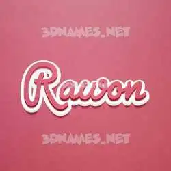 rawon in Red Scribble style - 3D name wallpaper