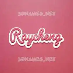 raycheng in Red Scribble style - 3D name wallpaper