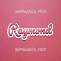 raymond in Red Scribble style - 3D name wallpaper