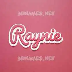 raynie in Red Scribble style - 3D name wallpaper