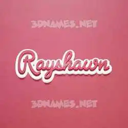 rayshawn in Red Scribble style - 3D name wallpaper