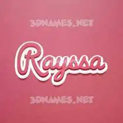 rayssa in Red Scribble style - 3D name wallpaper