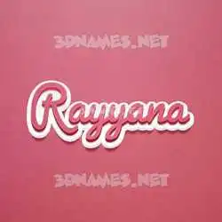 rayyana in Red Scribble style - 3D name wallpaper