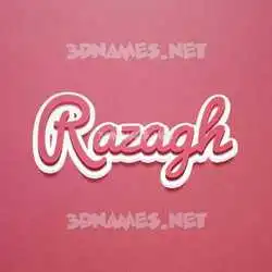 razagh in Red Scribble style - 3D name wallpaper