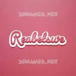 reabetswe in Red Scribble style - 3D name wallpaper