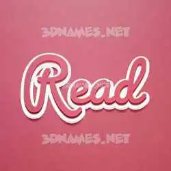read in Red Scribble style - 3D name wallpaper