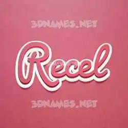 recel in Red Scribble style - 3D name wallpaper