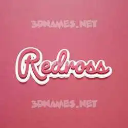 redross in Red Scribble style - 3D name wallpaper