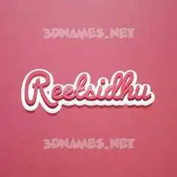 reetsidhu in Red Scribble style - 3D name wallpaper