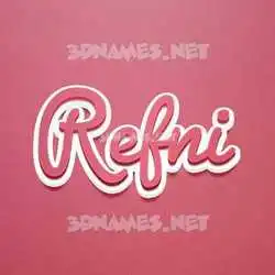 refni in Red Scribble style - 3D name wallpaper