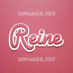 reine in Red Scribble style - 3D name wallpaper