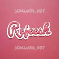 rejeesh in Red Scribble style - 3D name wallpaper