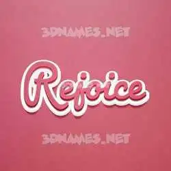 rejoice in Red Scribble style - 3D name wallpaper
