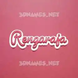 rengaraja in Red Scribble style - 3D name wallpaper