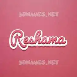 reshama in Red Scribble style - 3D name wallpaper