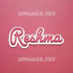 reshma in Red Scribble style - 3D name wallpaper