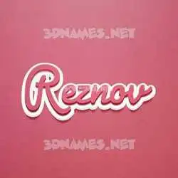 reznov in Red Scribble style - 3D name wallpaper