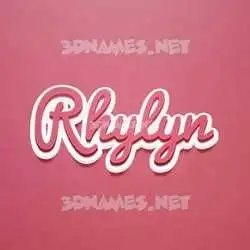 rhylyn in Red Scribble style - 3D name wallpaper