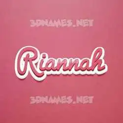 riannah in Red Scribble style - 3D name wallpaper