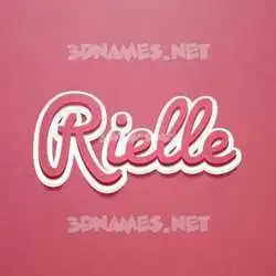 rielle in Red Scribble style - 3D name wallpaper