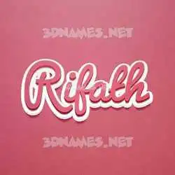 rifath in Red Scribble style - 3D name wallpaper