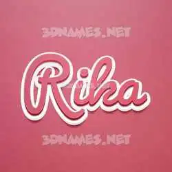 rika in Red Scribble style - 3D name wallpaper