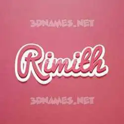 rimith in Red Scribble style - 3D name wallpaper