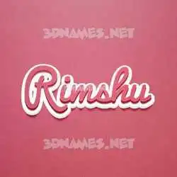 rimshu in Red Scribble style - 3D name wallpaper