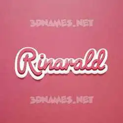 rinarald in Red Scribble style - 3D name wallpaper