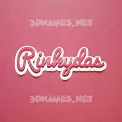rinkydas in Red Scribble style - 3D name wallpaper