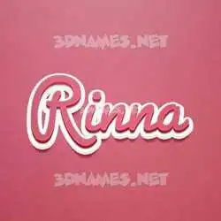 rinna in Red Scribble style - 3D name wallpaper