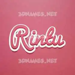 rintu in Red Scribble style - 3D name wallpaper